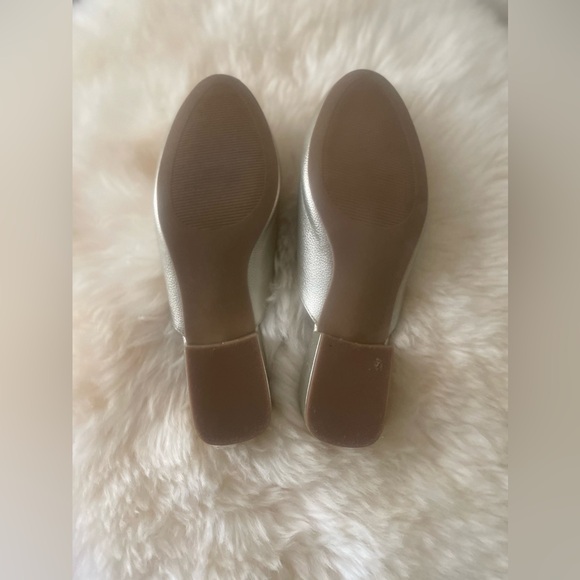 GAP Metallic Silver block heel Mules slide on shoes size 8.5 - Picture 6 of 6